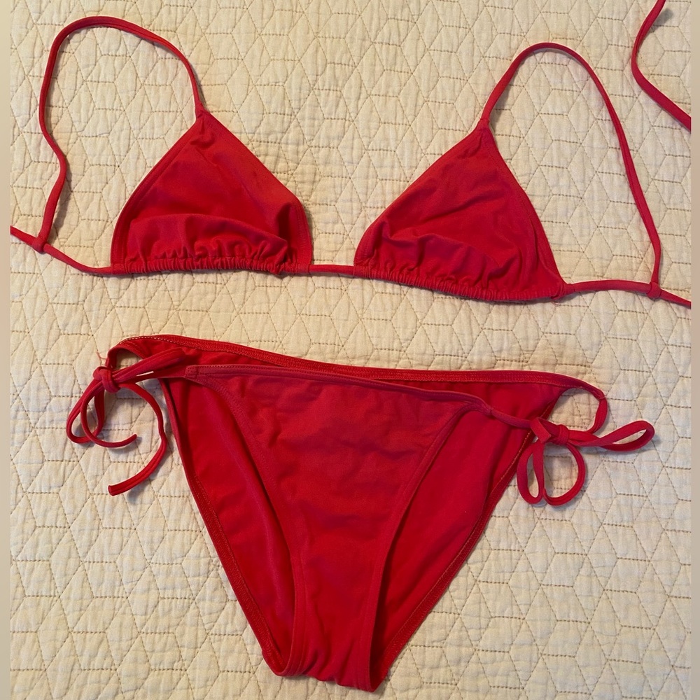 Eres Les Essentials Mouna triangle bikini top and bikini bottom